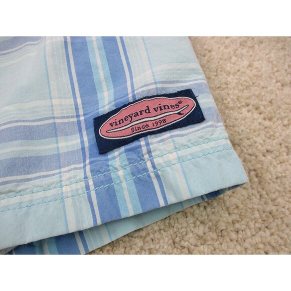 Vineyard Vines Swim Trunks Men 34 Blue Plaid Preppy Bathing Suit Board Shorts * - Picture 4 of 14